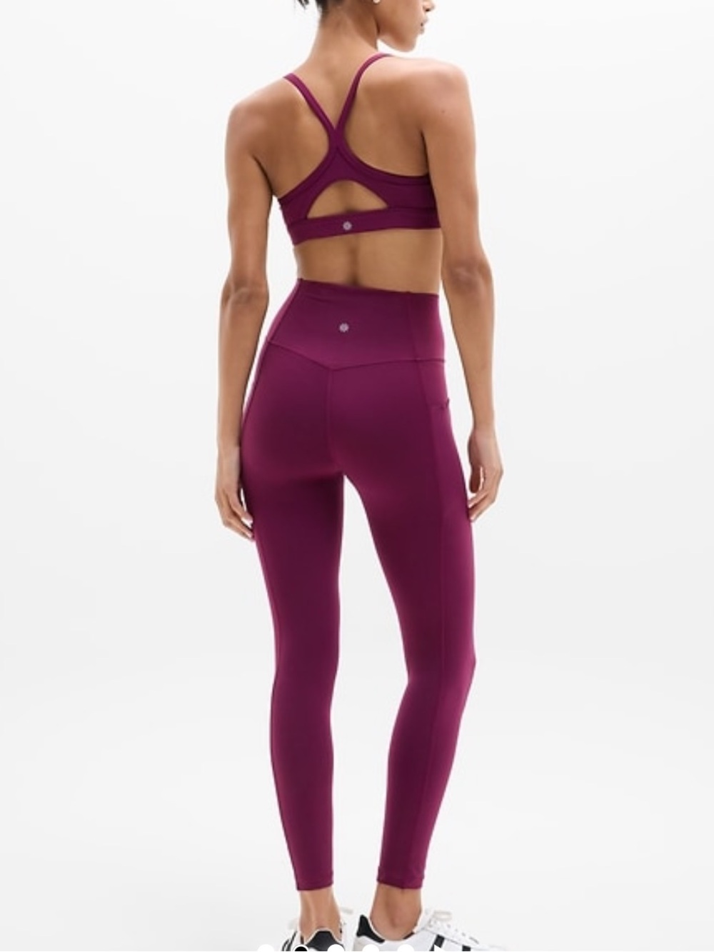 Athleta salutation stash II tight Maroon High-Waist Leggings XS